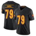 Washington #79 Sarell Player Football V Neck Short Sleeve Black Jersey Foster For Men Youth Women Gift