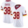 Washington #38 Davis Player Football V Neck Short Sleeve White Jersey Fred For Men Youth Women Gift