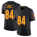 Washington #84 Jones Player Football V Neck Short Sleeve Black Jersey Jacoby For Men Youth Women Gift