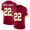 Washington #22 Croskey-Merritt Player Football V Neck Short Sleeve Red Jersey Jacory For Men Youth Women Gift