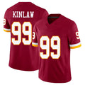 Washington #99 Kinlaw Player Football V Neck Short Sleeve Red Jersey Javon For Men Youth Women Gift