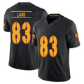 Washington #83 Lane Player Football V Neck Short Sleeve Black Jersey Jaylin For Men Youth Women Gift