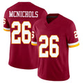 Washington #26 McNichols Player Football V Neck Short Sleeve Red Jersey Jeremy For Men Youth Women Gift