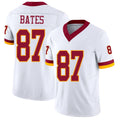 Washington #87 Bates Player Football V Neck Short Sleeve White Jersey John For Men Youth Women Gift