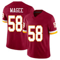Washington #58 Magee Player Football V Neck Short Sleeve Red Jersey Jordan For Men Youth Women Gift