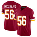 Washington #56 Medrano Player Football V Neck Short Sleeve Red Jersey Kain For Men Youth Women Gift