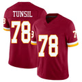 Washington #78 Tunsil Player Football V Neck Short Sleeve Red Jersey Laremy For Men Youth Women Gift