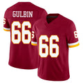 Washington #66 Gulbin Player Football V Neck Short Sleeve Red Jersey Matt For Men Youth Women Gift