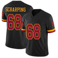 Washington #68 Scharping Player Football V Neck Short Sleeve Jersey Black Max For Men Youth Women Gift
