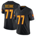 Washington #77 Petit-Frere Player Football V Neck Short Sleeve Black Jersey Nicholas For Men Youth Women Gift
