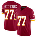 Washington #77 Petit-Frere Player Football V Neck Short Sleeve Red Jersey Nicholas For Men Youth Women Gift