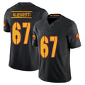 Washington #67 Allegretti Player Football V Neck Short Sleeve Black Jersey Nick For Men Youth Women Gift