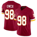 Washington #98 Oweh Player Football V Neck Short Sleeve Red Jersey Odafe For Men Youth Women Gift