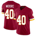 Washington #40 Moore Player Football V Neck Short Sleeve Red Jersey Quentin For Men Youth Women Gift