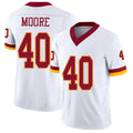 Washington #40 Moore Player Football V Neck Short Sleeve White Jersey Quentin For Men Youth Women Gift