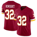 Washington #32 Knight Player Football V Neck Short Sleeve Red Jersey Qwuantrezz For Men Youth Women Gift