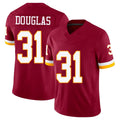 Washington #31 Douglas Player Football V Neck Short Sleeve Red Jersey Rasul For Men Youth Women Gift