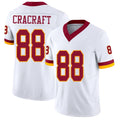 Washington #88 Cracraft Player Football V Neck Short Sleeve White Jersey River For Men Youth Women Gift