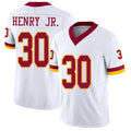 Washington #30 Henry Jr. Player Football V Neck Short Sleeve White Jersey Robert For Men Youth Women Gift
