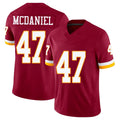 Washington #47 McDaniel Player Football V Neck Short Sleeve Red Jersey Robert For Men Youth Women Gift