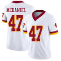 Washington #47 McDaniel Player Football V Neck Short Sleeve White Jersey Robert For Men Youth Women Gift