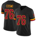 Washington #76 Cosmi Player Football V Neck Short Sleeve Jersey Black Sam For Men Youth Women Gift