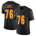 Washington #76 Cosmi Player Football V Neck Short Sleeve Black Jersey Sam For Men Youth Women Gift