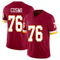 Washington #76 Cosmi Player Football V Neck Short Sleeve Red Jersey Sam For Men Youth Women Gift