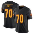 Washington #70 Huff Player Football V Neck Short Sleeve Black Jersey Sam For Men Youth Women Gift