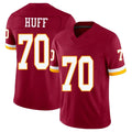 Washington #70 Huff Player Football V Neck Short Sleeve Red Jersey Sam For Men Youth Women Gift