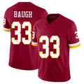 Washington #33 Baugh Player Football V Neck Short Sleeve Red Jersey Sammy For Men Youth Women Gift