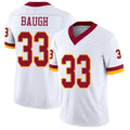 Washington #33 Baugh Player Football V Neck Short Sleeve White Jersey Sammy For Men Youth Women Gift