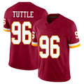 Washington #96 Tuttle Player Football V Neck Short Sleeve Red Jersey Shy For Men Youth Women Gift