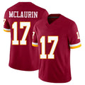 Washington #17 McLaurin Player Football V Neck Short Sleeve Red Jersey Terry For Men Youth Women Gift