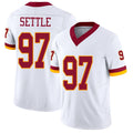 Washington #97 Settle Player Football V Neck Short Sleeve White Jersey Tim For Men Youth Women Gift