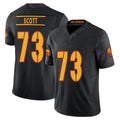 Washington #73 Scott Player Football V Neck Short Sleeve Black Jersey Trent For Men Youth Women Gift