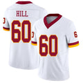 Washington #60 Hill Player Football V Neck Short Sleeve White Jersey Trey For Men Youth Women Gift