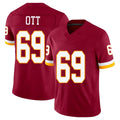 Washington #69 Ott Player Football V Neck Short Sleeve Red Jersey Tyler For Men Youth Women Gift