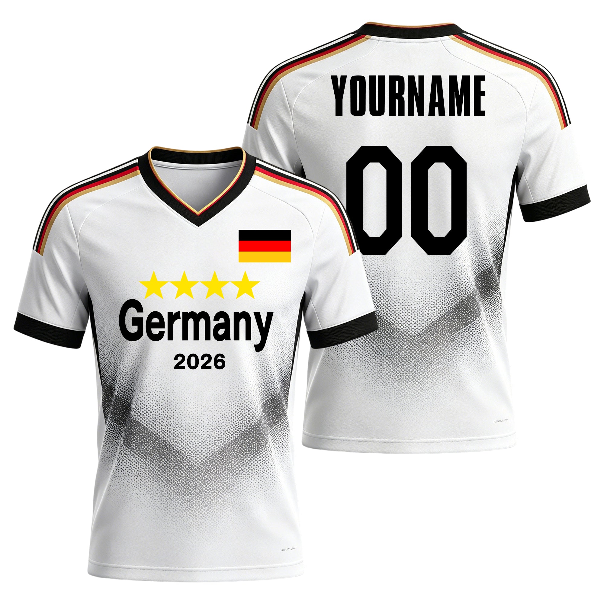 Custom Germany Soccer Jersey – Personalized Name & Number Football Shirt:2026 Cup Kids Youths Mens Womens Fans