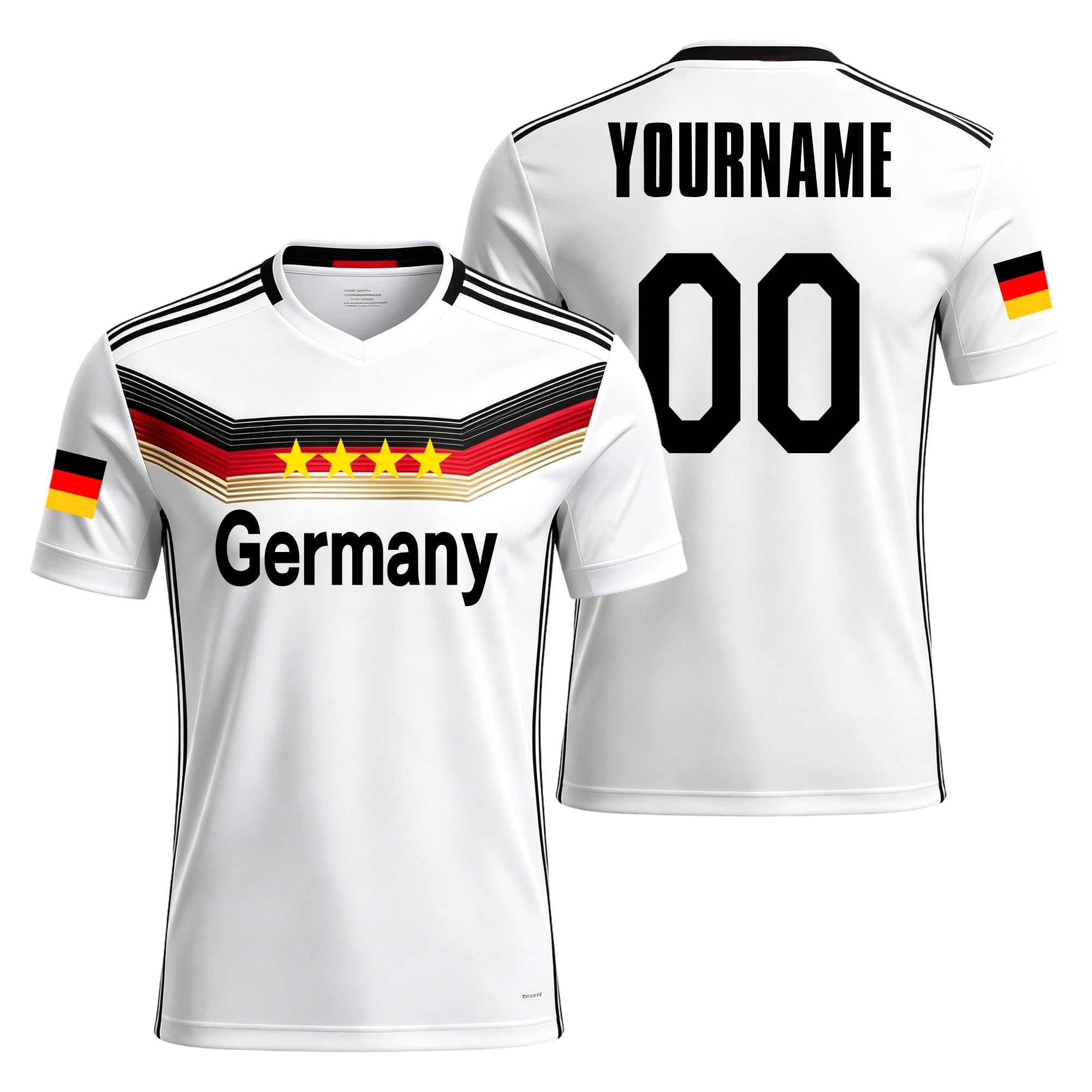 Custom Germany Soccer Jersey – Personalized Name & Number Football Shirt:2026 Cup Kids Youths Mens Womens Fans