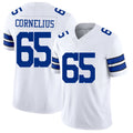 Dallas #65 Ajani Player Football V Neck Short Sleeve White Jersey Cornelius For Men Youth Women Gift