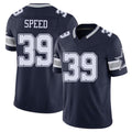 Dallas #39 Ameer Player Football V Neck Short Sleeve Navy Jersey Speed For Men Youth Women Gift