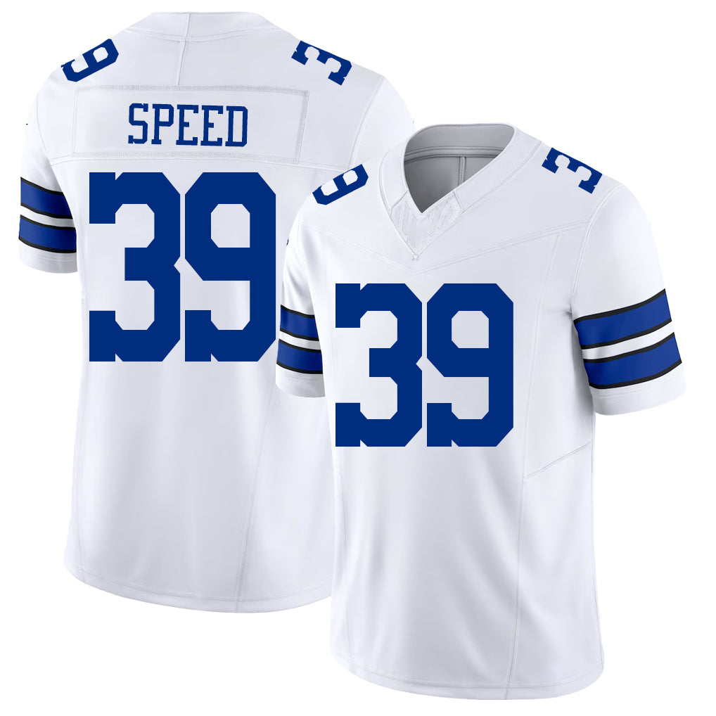 Dallas #39 Ameer Player Football V Neck Short Sleeve White Jersey Speed For Men Youth Women Gift