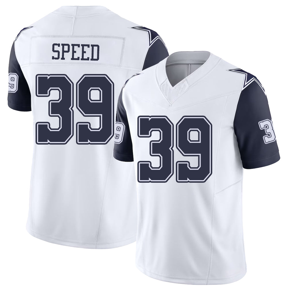Dallas #39 Ameer Player Football V Neck Short Sleeve White Jersey Speed For Men Youth Women Gift