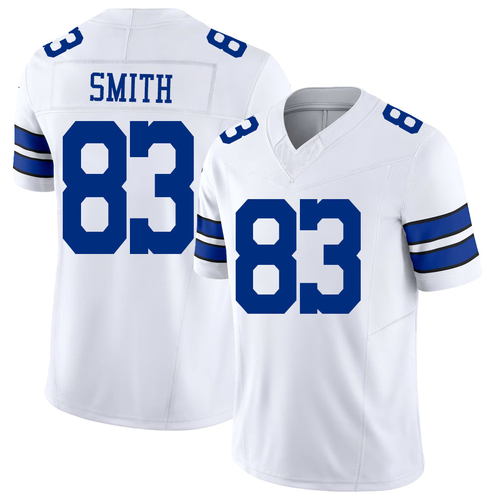 Dallas #83 Anthony Player Football V Neck Short Sleeve White Jersey Smith For Men Youth Women Gift