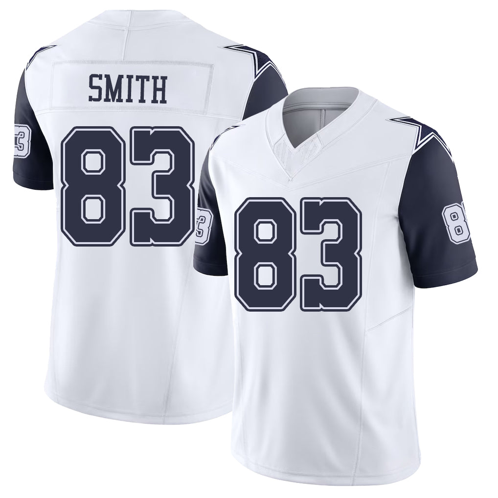 Dallas #83 Anthony Player Football V Neck Short Sleeve White Jersey Smith For Men Youth Women Gift