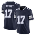 Dallas #17 Brandon Player Football V Neck Short Sleeve Navy Jersey Aubrey For Men Youth Women Gift
