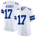 Dallas #17 Brandon Player Football V Neck Short Sleeve White Jersey Aubrey For Men Youth Women Gift