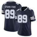 Dallas #89 Brevyn Player Football V Neck Short Sleeve Navy Jersey Spann-Ford For Men Youth Women Gift