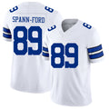 Dallas #89 Brevyn Player Football V Neck Short Sleeve White Jersey Spann-Ford For Men Youth Women Gift